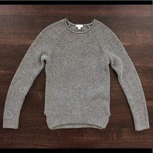 gray wool blend sweater